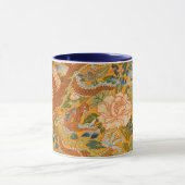 Mug DRAGON PARMI LES PÉONIES, FLEURS, Floral FEUILLE V (Centre)