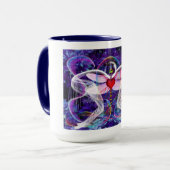 Mug Dragon Psychédélique Surréaliste Voler (Devant gauche)