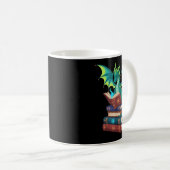 Mug Dragon Reading Books Fantasy Lovers Mythical Creat (Devant droit)