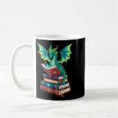 Mug Dragon Reading Books Fantasy Lovers Mythical Creat (Gauche)