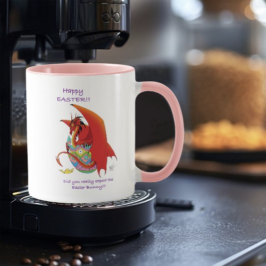 Mug Dragon rouge aux oeufs de Pâques