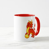 Mug Dragon Rouge Chinois (Devant droit)