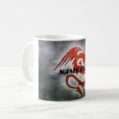 Mug Dragon rouge de nom (Devant gauche)