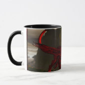 Mug Dragon Rouge Sur La Montagne (Gauche)