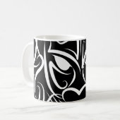 Mug Dragon tribal noir et blanc (Devant gauche)