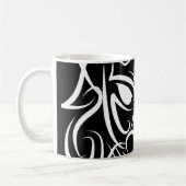 Mug Dragon tribal noir et blanc (Gauche)