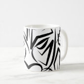 Mug Dragon tribal noir et blanc (Devant droit)