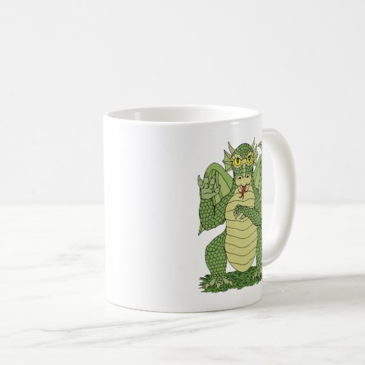 Mug Dragon vert mignon (Devant droit)