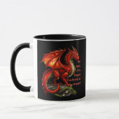 Mug Dragon vert rouge, l'esprit peut résider en tout (Gauche)