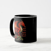 Mug Dragon vert rouge, l'esprit peut résider en tout (Devant gauche)