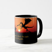Mug Dragon vs Knight Inspirational Motivational Coffe (Devant droit)