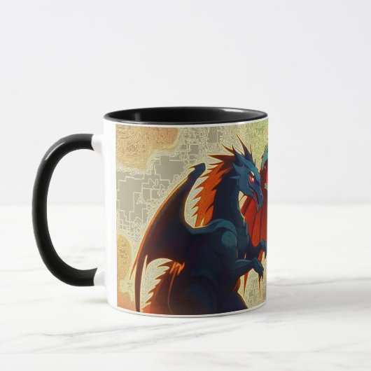 Mug Dragon vs Pegasus - Fantasy Art (Gauche)