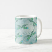 Mug Dragonflies Boho en bleu (Devant droit)