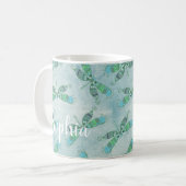 Mug Dragonflies Boho en bleu (Devant gauche)