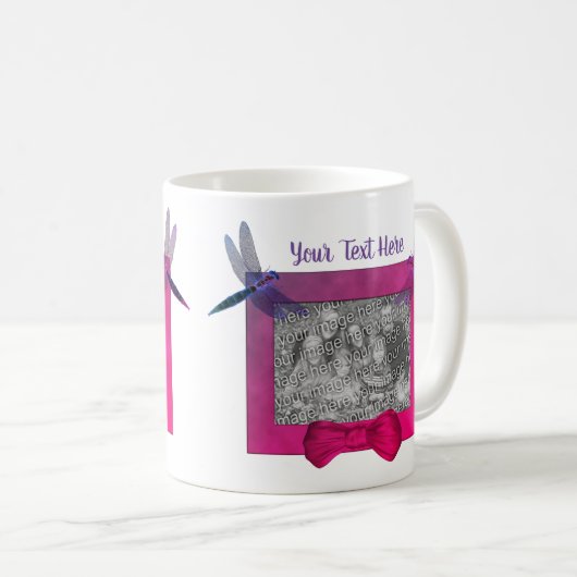 Mug Dragonflies Cadre photo personnalisé (Devant droit)