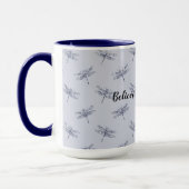Mug Dragonflies de Parties scintillant de lavande viol (Gauche)