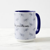 Mug Dragonflies de Parties scintillant de lavande viol (Devant droit)