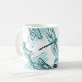 Mug Dragonflies élégantes : Aquarelle (Devant gauche)