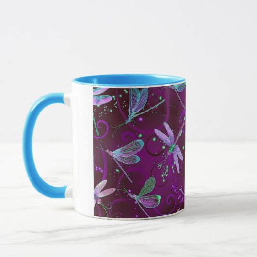 Mug Dragonflies Purple Dreams Combo 11oz (Gauche)