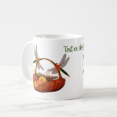 Mug Dragonflies Sur Le Panier De Fleurs Personnalisé (Devant gauche)