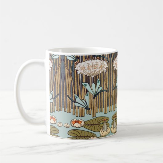 Mug Dragonflies Water Lilies Marais Art Nouveau (Gauche)