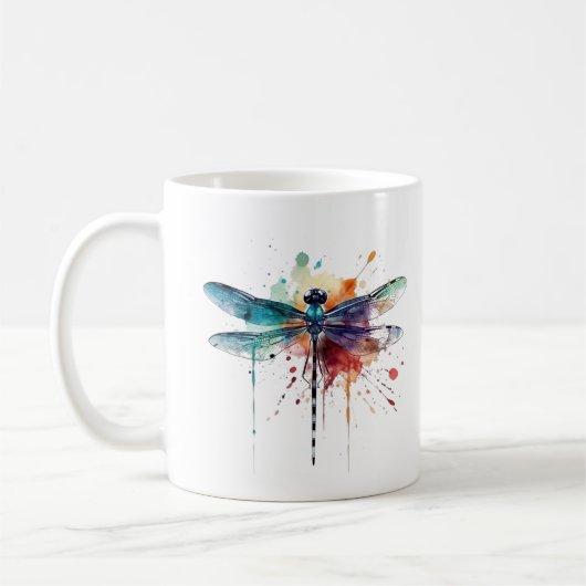 Mug Dragonfly à l'aquarelle (Gauche)