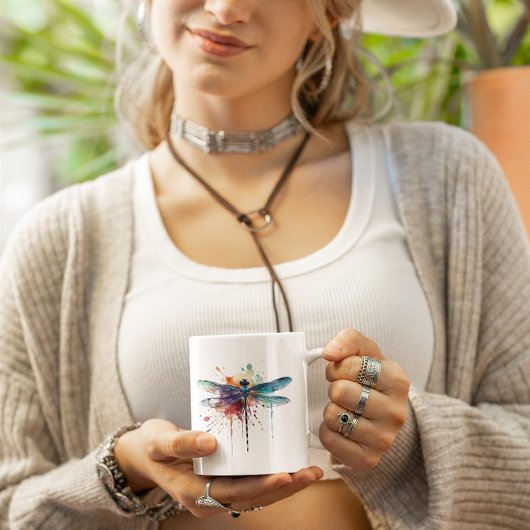 Mug Dragonfly à l'aquarelle