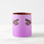 Mug Dragonfly - argent, or, violet et noir (Centre)