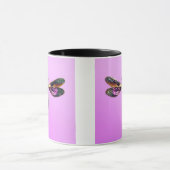 Mug Dragonfly - argent, or, violet et noir (Centre)