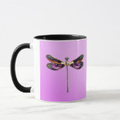 Mug Dragonfly - argent, or, violet et noir (Gauche)