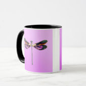 Mug Dragonfly - argent, or, violet et noir (Devant gauche)
