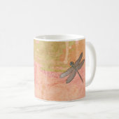 Mug Dragonfly d'impressions roses (Devant droit)