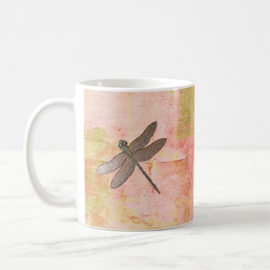 Mug Dragonfly d'impressions roses (Gauche)