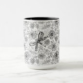 Mug Dragonfly et doodle de fleurs (Centre)