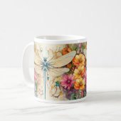 Mug Dragonfly Et Fleurs sauvages (Devant gauche)