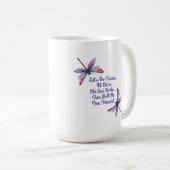 Mug Dragonfly gift Let's Be Friends Old Senile funny (Devant droit)
