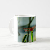 Mug Dragonfly rouge et noire tachetée (Devant gauche)