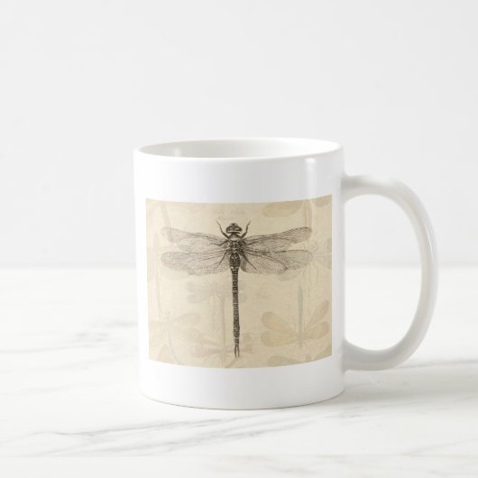 Mug Dragonfly Vintage Antique Classic Nature (Droite)