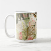 Mug Dragonfly vintage et Roses (Gauche)