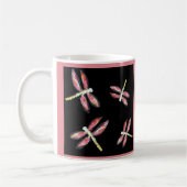 Mug Dragonlies roses (Gauche)