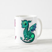 Mug Dragons Fantastiques Violet et Vert (Devant droit)