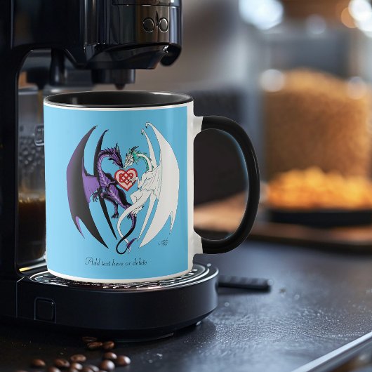 Mug Dragons Love Heart Blue