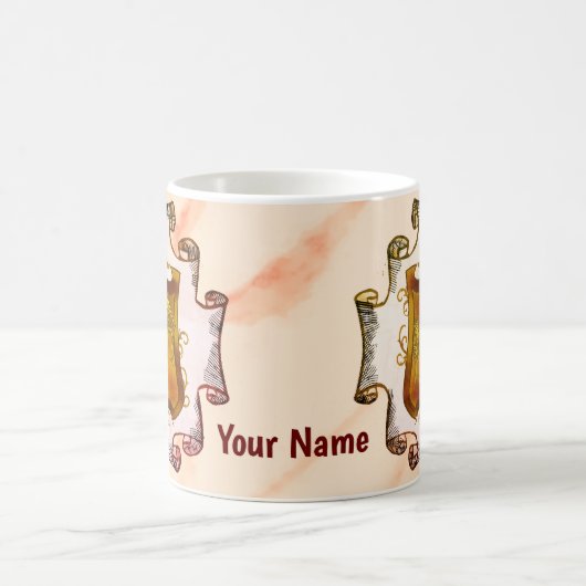 Mug Dragons Shield Famille Crest Nom (Centre)
