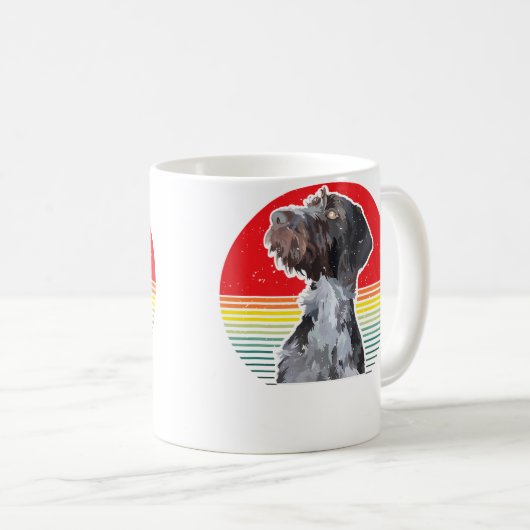 Mug Drahthaar Dog German Wirehaired Pointer Hunting Do (Devant droit)