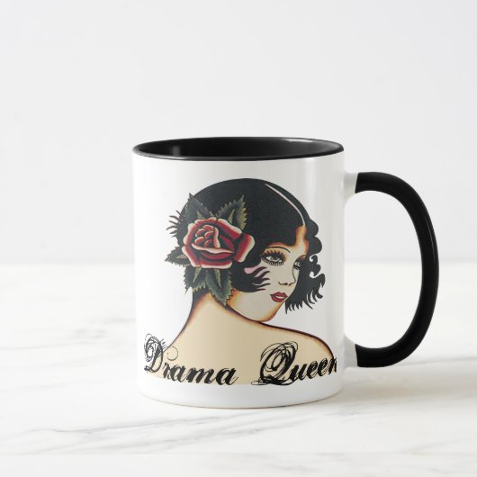 Mug Drama Reine Vintage fille (Droite)