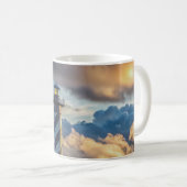Mug Dramatic Lighthouse Seascape with Stormy Waves (Devant droit)