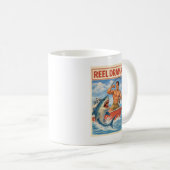 Mug Drame de pêcheur de requin | Pêche rétro drôle (Devant droit)