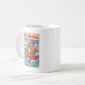 Mug Drame de pêcheur de requin | Pêche rétro drôle (Devant gauche)