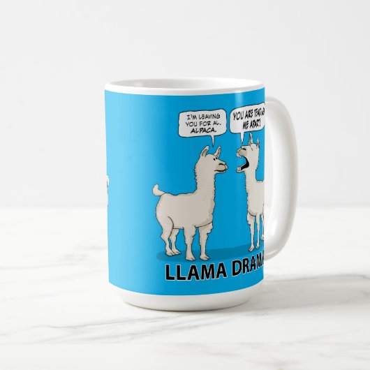 Mug Drame drôle de lama (Devant droit)