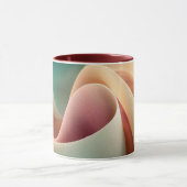 Mug Drapé abstrait avec dégradé pastel fluide (Centre)